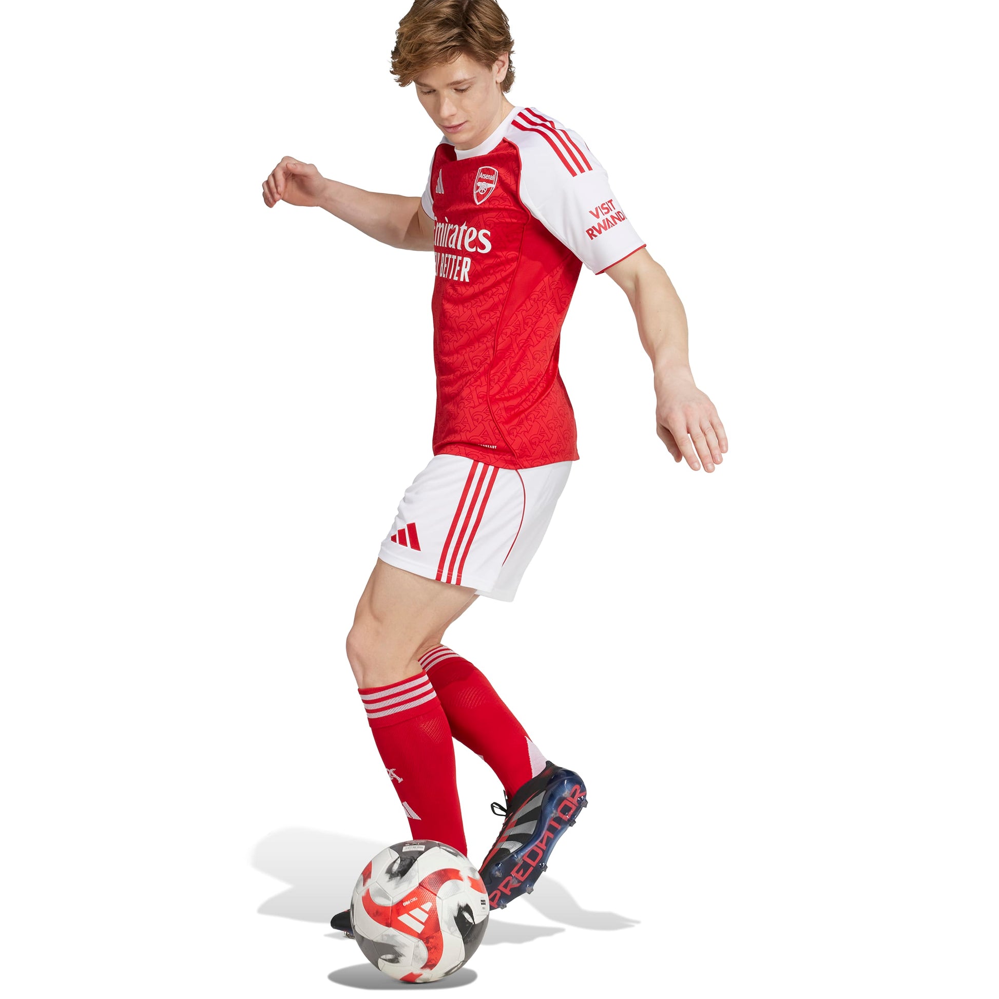 ADI ARSENAL 25-26 HOME SHORT WHITE/SCARLET RED